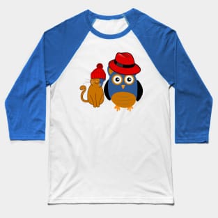 a cat and an owl lover Baseball T-Shirt